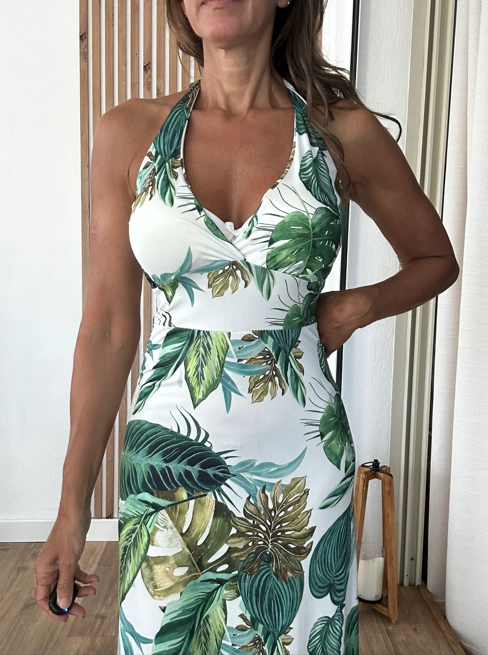 Vestido longo Made in Italy – Estampa tropical – Tamanho único S/M 🌿 – photo 6